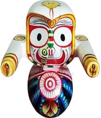 Neem Wood Lord Jaganatha,Balabhadra,Subhadra Idol 6 Inch (15 Cms)