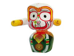 Jagannath, Balabhadra & Subhadra Neem Wood Idol 4 Inch (10 Cms)