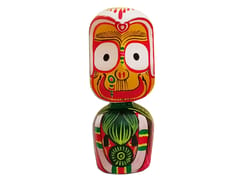 Jagannath, Balabhadra & Subhadra Neem Wood Idol 4 Inch (10 Cms)