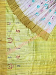 Tussor Ghichha Flower Design Silk Saree