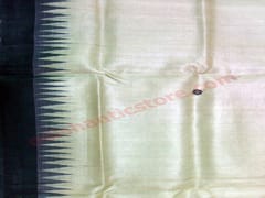 Tussor Silk Sambalpuri Balck Anchal Design Butique Saree