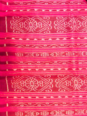 Tussor Silk Red Anchal Design Saree