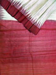 Tussor Silk Sambalpuri Tussor Silk Sambalpuri Merun Anchal Design Saree