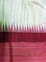 Tussor Silk Sambalpuri Tussor Silk Sambalpuri Merun Anchal Design Saree