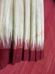 Tussor Silk Sambalpuri Tussor Silk Sambalpuri Merun Anchal Design Saree