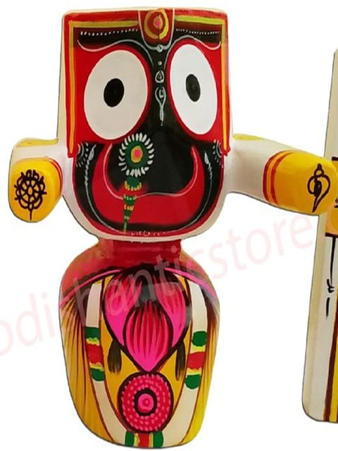 Lord Jaganatha Patitapaban Wooden Idol 8 Inch (20 Cms)