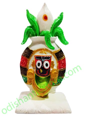 Marble Work Lord Jaganatha With Kalasa