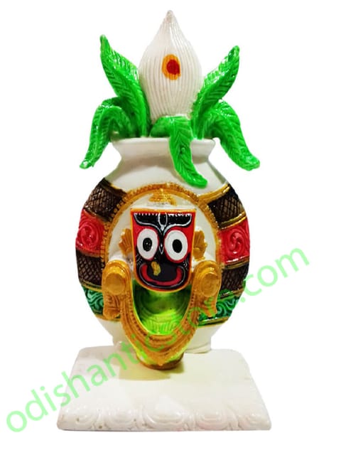 Marble Work Lord Jaganatha With Kalasa