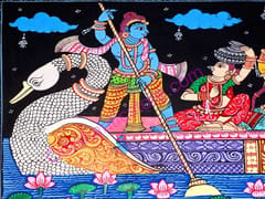 Lord Krishna Canvas Painting Nabakeli