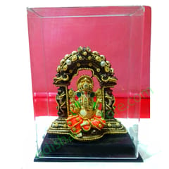 Marble Sitting Lord Ganesh With Arch