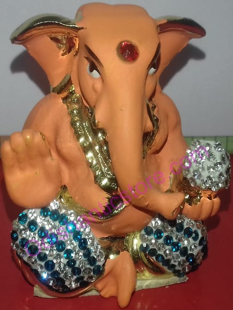 Alloy Metal Showpiece Sitting Lord Ganesh