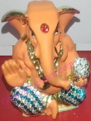 Alloy Metal Showpiece Sitting Lord Ganesh