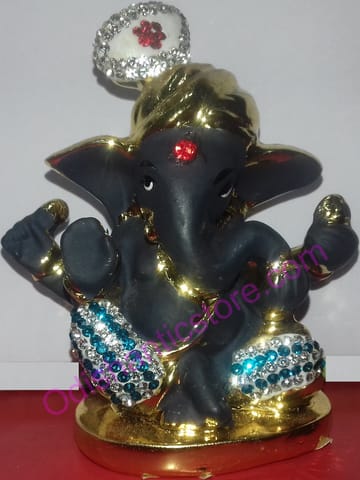 Alloy Metal Showpiece Sitting Lord Ganesh