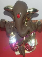 Coffee Color Alloy Metal Showpiece Lord Ganesh