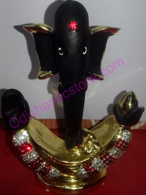 Golden Plated Alloy Metal Showpiece Lord Ganesh