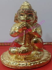 Gold Plated Alloy Metal Lord Hanuman Showpiece