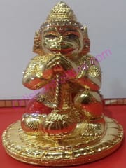 Gold Plated Alloy Metal Lord Hanuman Showpiece