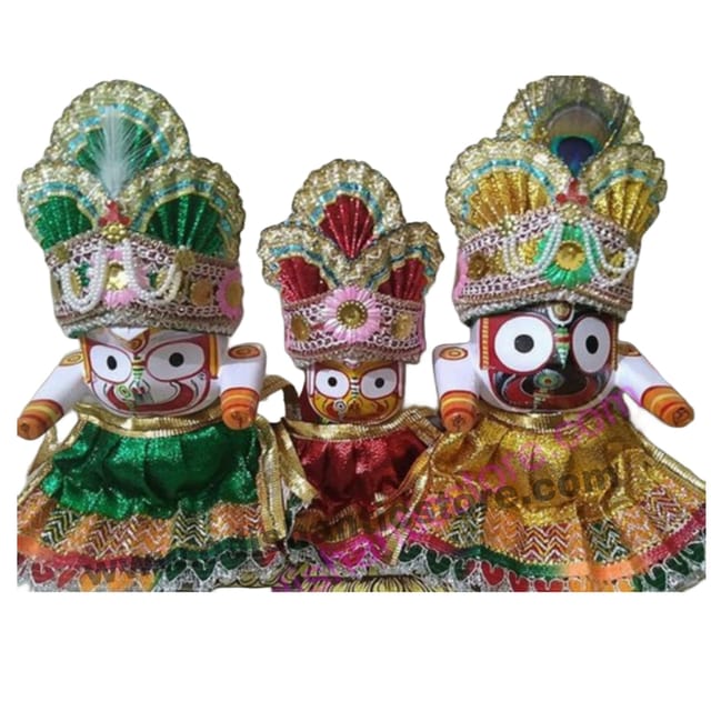 Jagannath Balabhadra Subhadra Puja Pagadi Dress 8 Inch