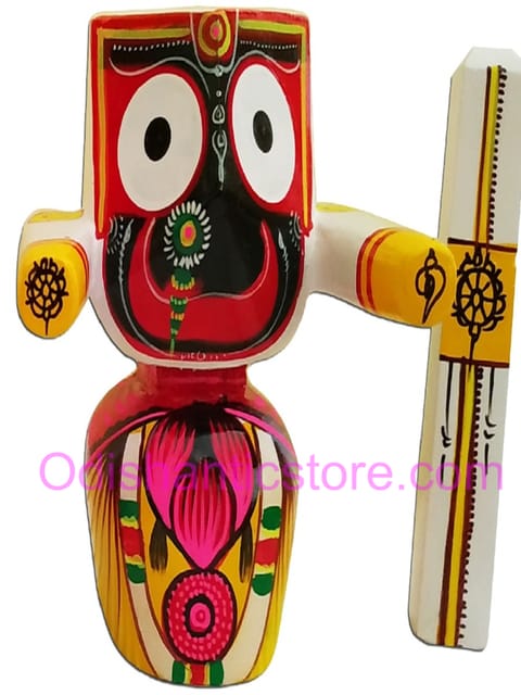 Lord Jagannath Idol With Pagadi Dress 4 Inch