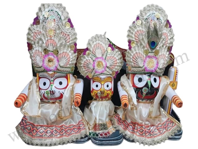 Jagannath Balabhadra Subhadra Puja Pagadi Dress 6 Inch